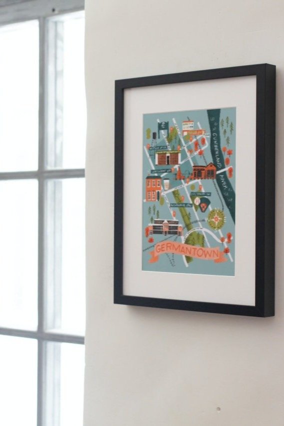 Germantown Map Print